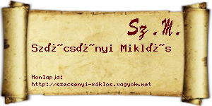 Szécsényi Miklós névjegykártya